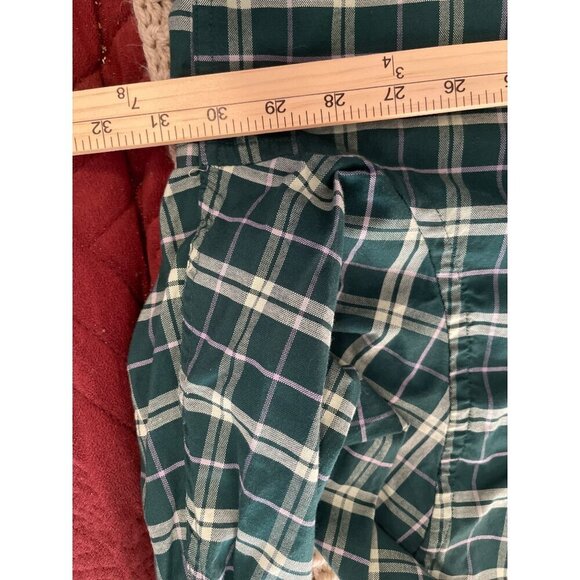 Izod Saltwater Relaxed Men's 3XLT Plaid Button Shirt Green & White - Picture 8 of 13